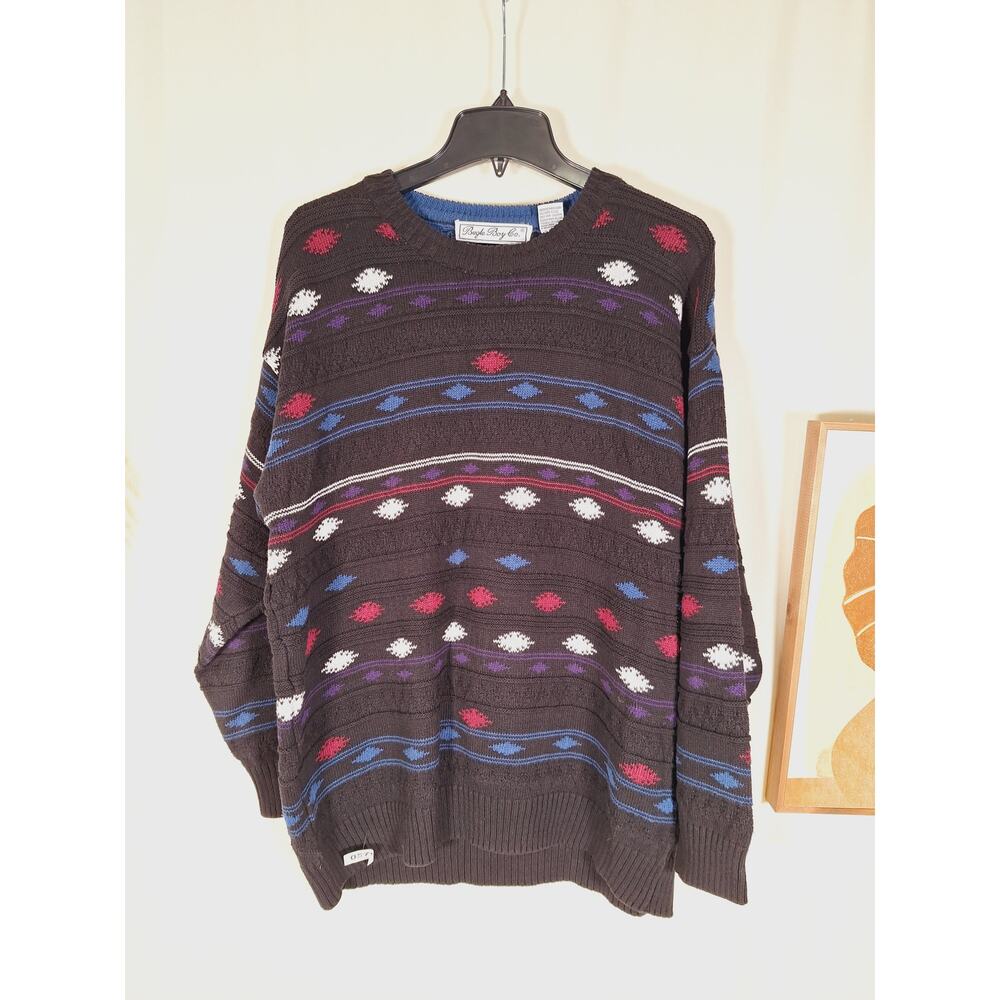 Bugle Boy Co. Men's Cotton Snowflake Design Sweater XL